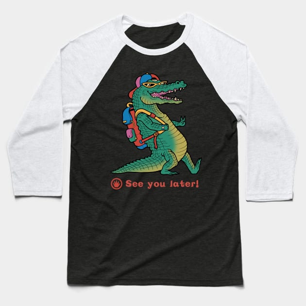 See You Later! Baseball T-Shirt by Vincent Trinidad Art